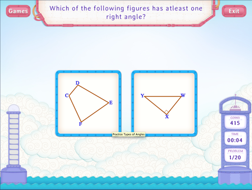 identify right angles practice with fun math worksheet