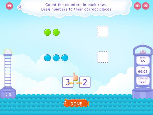 count with counters practice with fun math worksheet